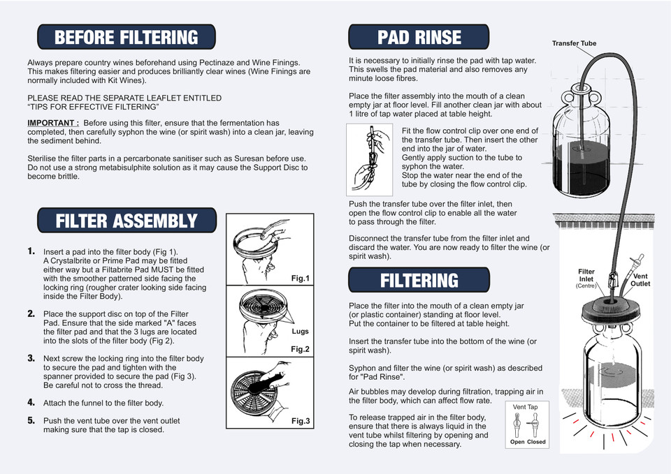 Vinbrite Mk3 Filter Kit Home Brew Ohio